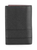 metallic plaque bi-fold wallet