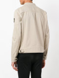zipped biker jacket