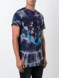 wolf print tie dye T-shirt