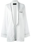 contrast lapel trim oversized jacket
