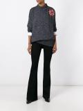raw edge flared jeans