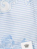 baroque print striped shorts