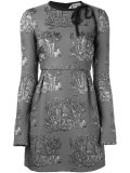 metallic pattern longsleeved dress