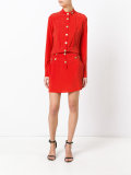 band collar buttoned dress