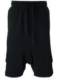 drop-crotch track shorts 