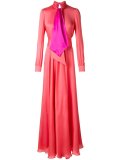 tied neckline maxi dress