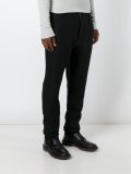 striped tapered trousers