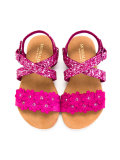 glitter crossover strap sandals