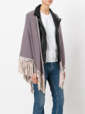 fringed trim cape 
