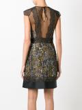 metallic fitted dress
