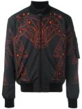 abstract print bomber jacket