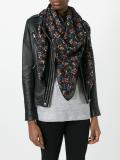 large Fleurs printed scarf