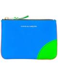 colour block zipper purse