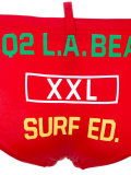 L.A. Beach字母印花泳裤