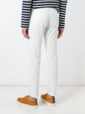 textured slim-fit trousers