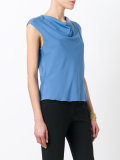 draped neck top
