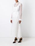 lace trim sheer blouse