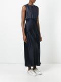 frayed detail midi dress