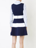 striped flared dress