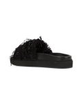 tweed slide sandals