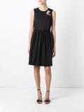 cherry brooch sleeveless dress 