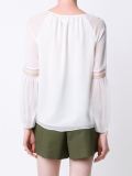 embroidered neck blouse