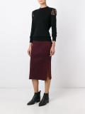knitted midi skirt