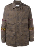 embroidered sleeve field jacket 