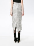 asymmetrical sequin skirt