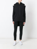 cut-out zipped hoodie