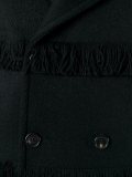 fringed double breasted coat