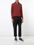 zipped neck jumper