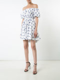 off-shoulder puff sleeve dress