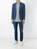 buttoned single breasted blazer