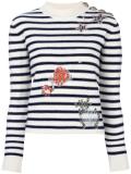 embellished striped jumper