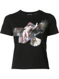 angel and eagle print T-shirt