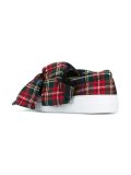 tartan bow slip-on sneakers