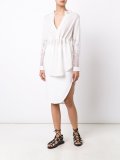 cascade collar blouse