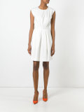 pleated shoulder dress