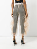 ruffled seam overlay trousers