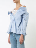 off-the-shoulder layered shirt