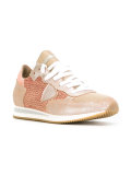 panelled lace-up sneakers