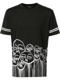 'faces' motif T-shirt