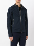 contrast collar zip jacket 