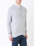 zipped knitted hoodie