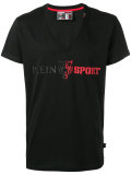 logo print V-neck T-shirt