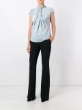 ruffled front blouse