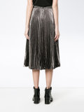 pleated midi skirt