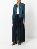 pleated maxi skirt