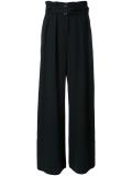 belted waist palazzo pants